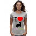 Tshirt Femme Gris I Love Ferret