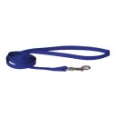 Laisse nylon bleue 1m10