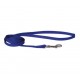 Laisse nylon bleue 1m10